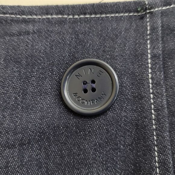 NINE & Company High Waist Pleated‎ Retro 80s y2k Casual Academia Denim Skirt 10 - Picture 7 of 12